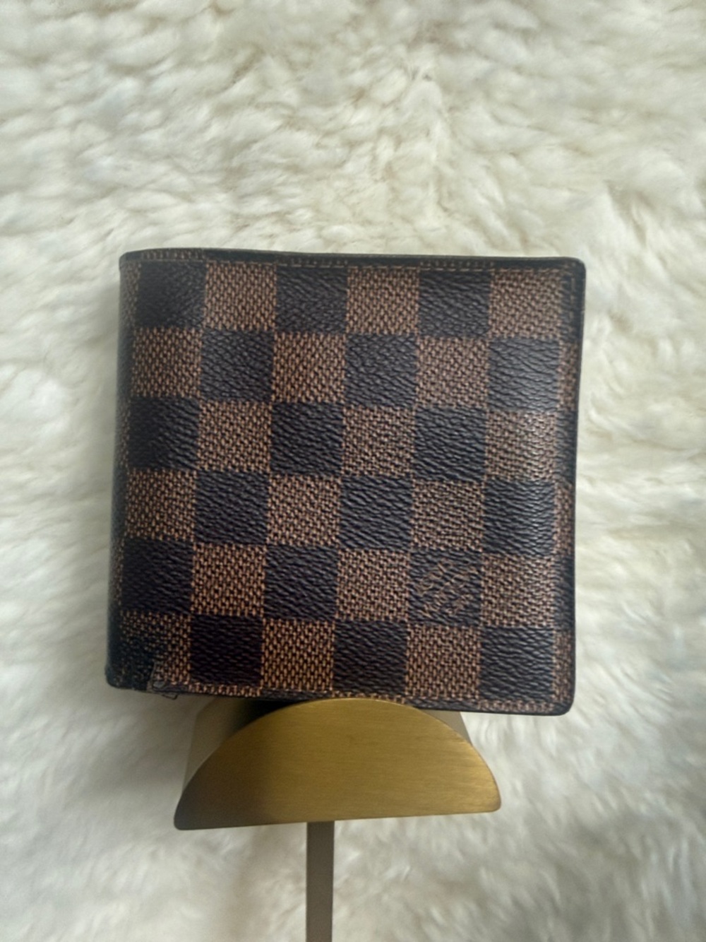 Louis Vuitton Damier Ebene Brown Checkered Men's Wallet